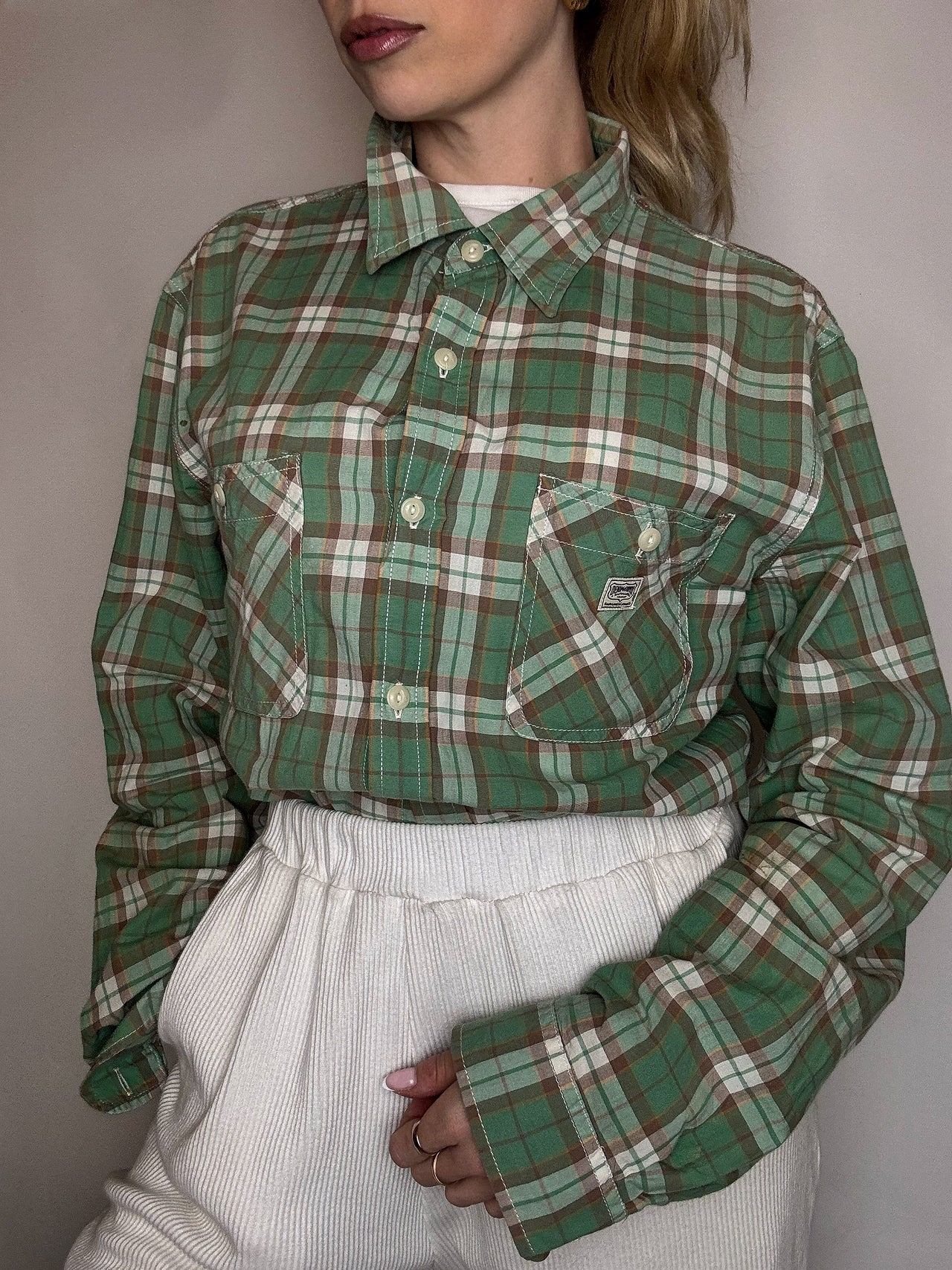 LACOSTE XL vintage pastel striped shirt 