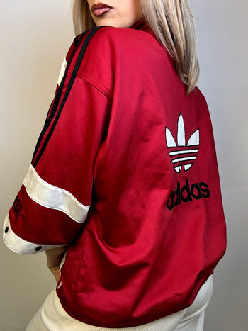 Veste en nylon manche 3/4 rouge ADIDAS M/L vintage