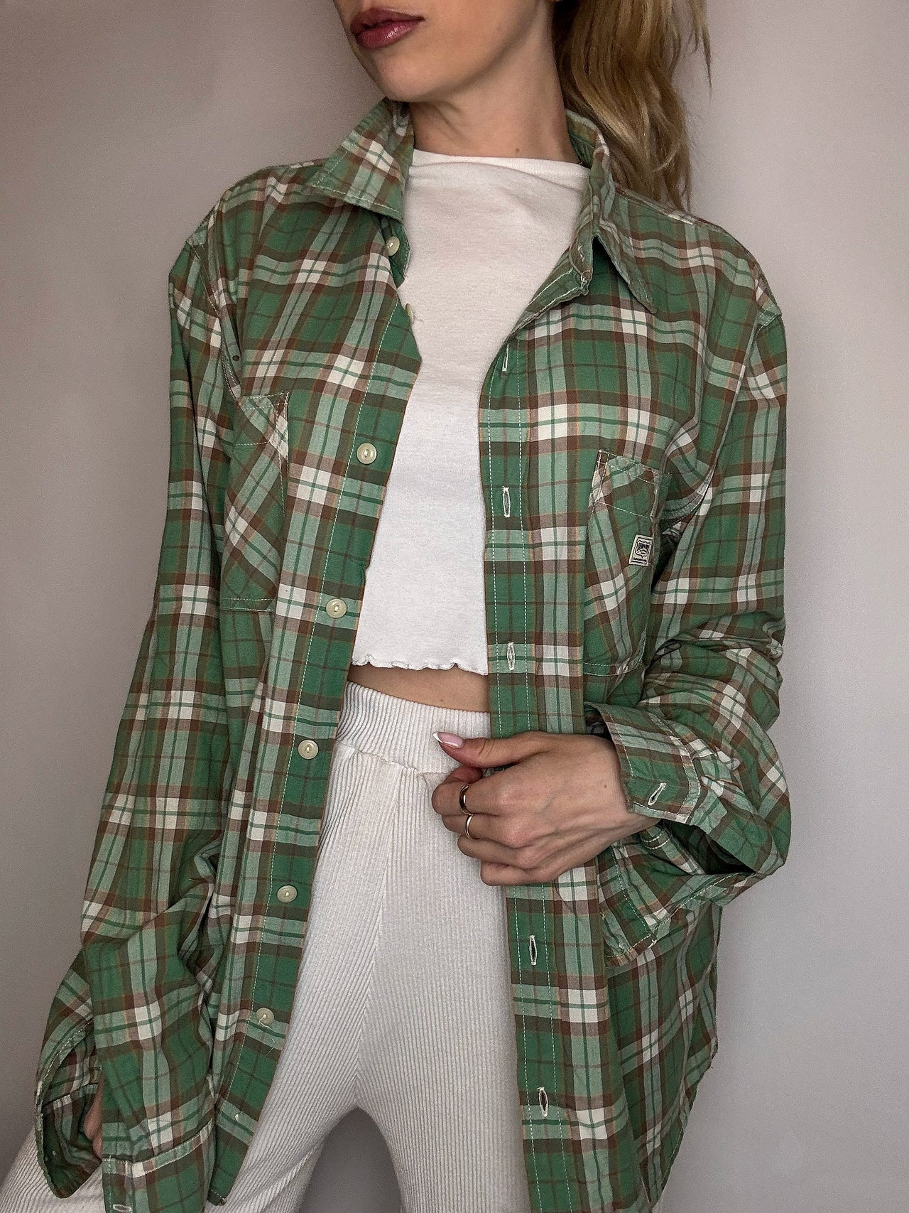 LACOSTE XL vintage pastel striped shirt 