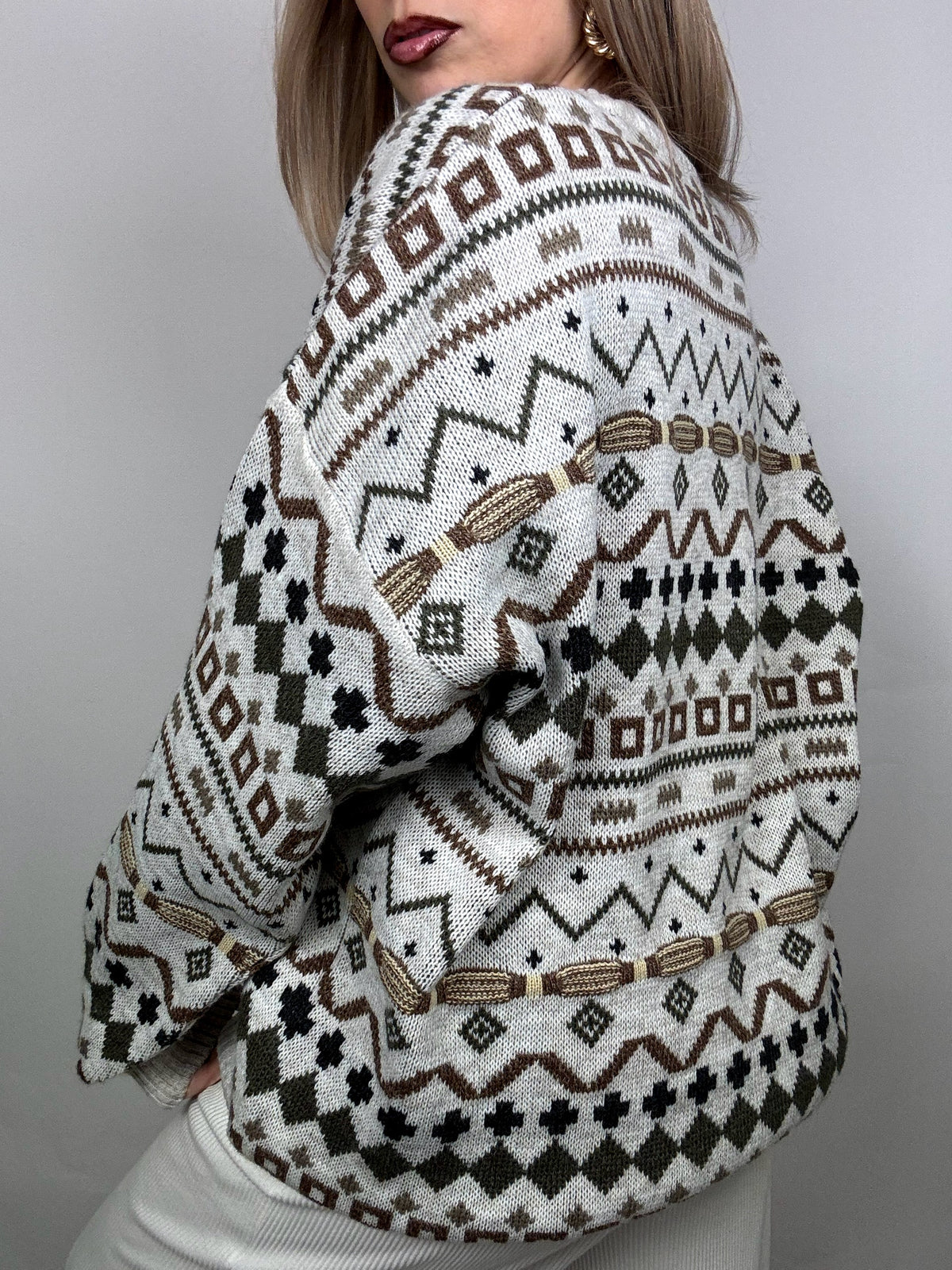 XL vintage gray knitted oversized sweater
