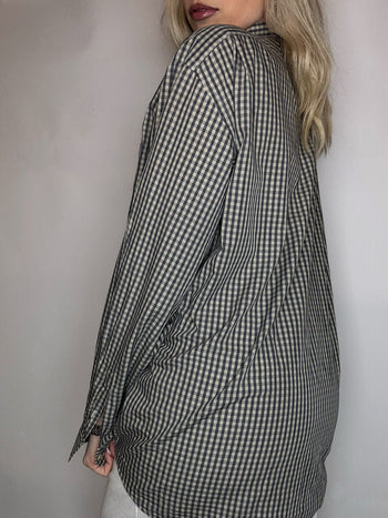 Vintage Navy and White Striped Shirt L/XL 