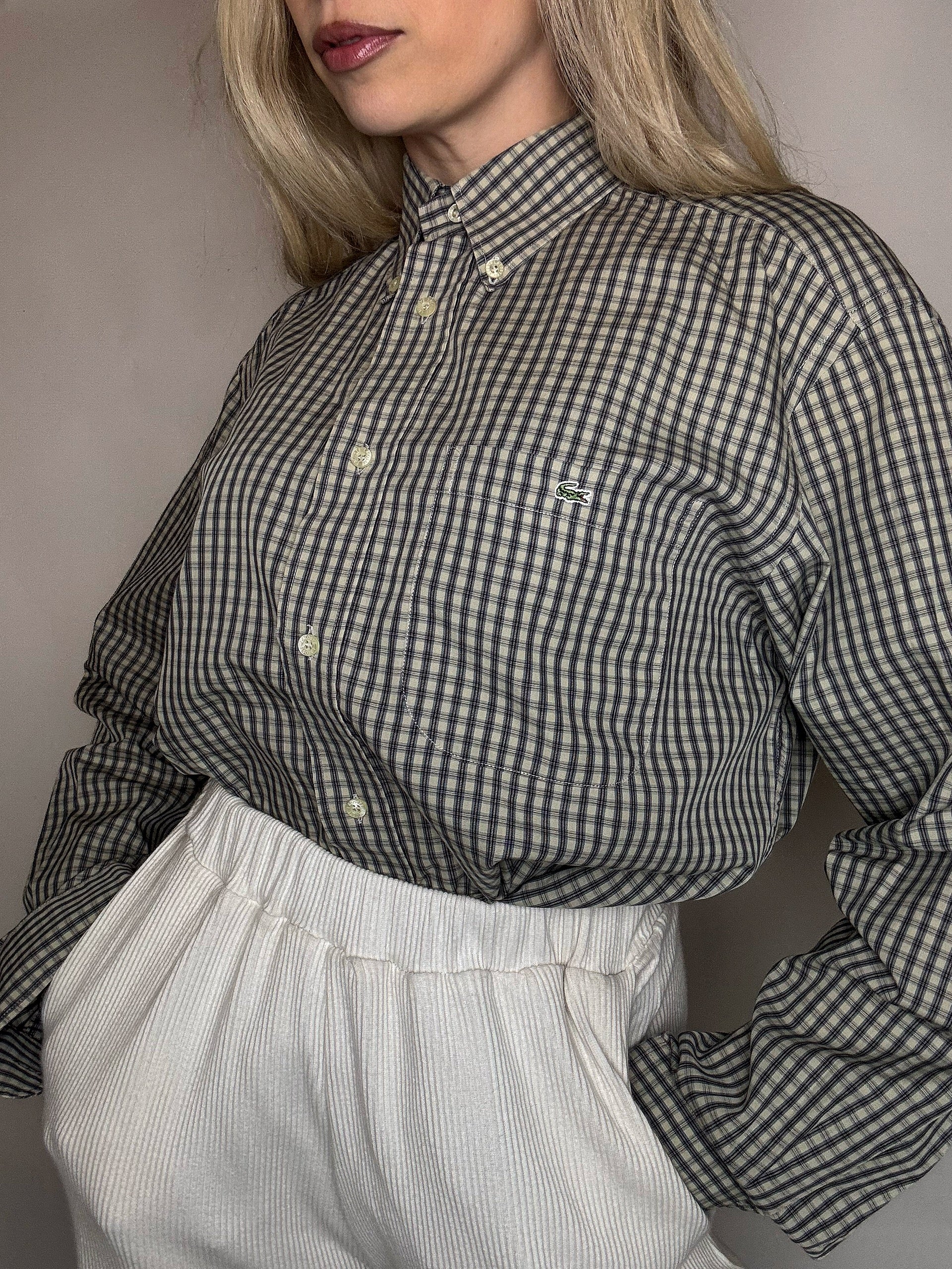 Chemise à carreaux LACOSTE M vintage