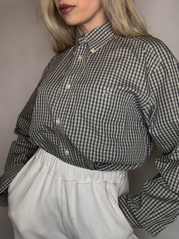 Vintage Navy and White Striped Shirt L/XL 
