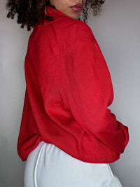 Pull col cheminée rouge TOMMY HILFIGER L vintage
