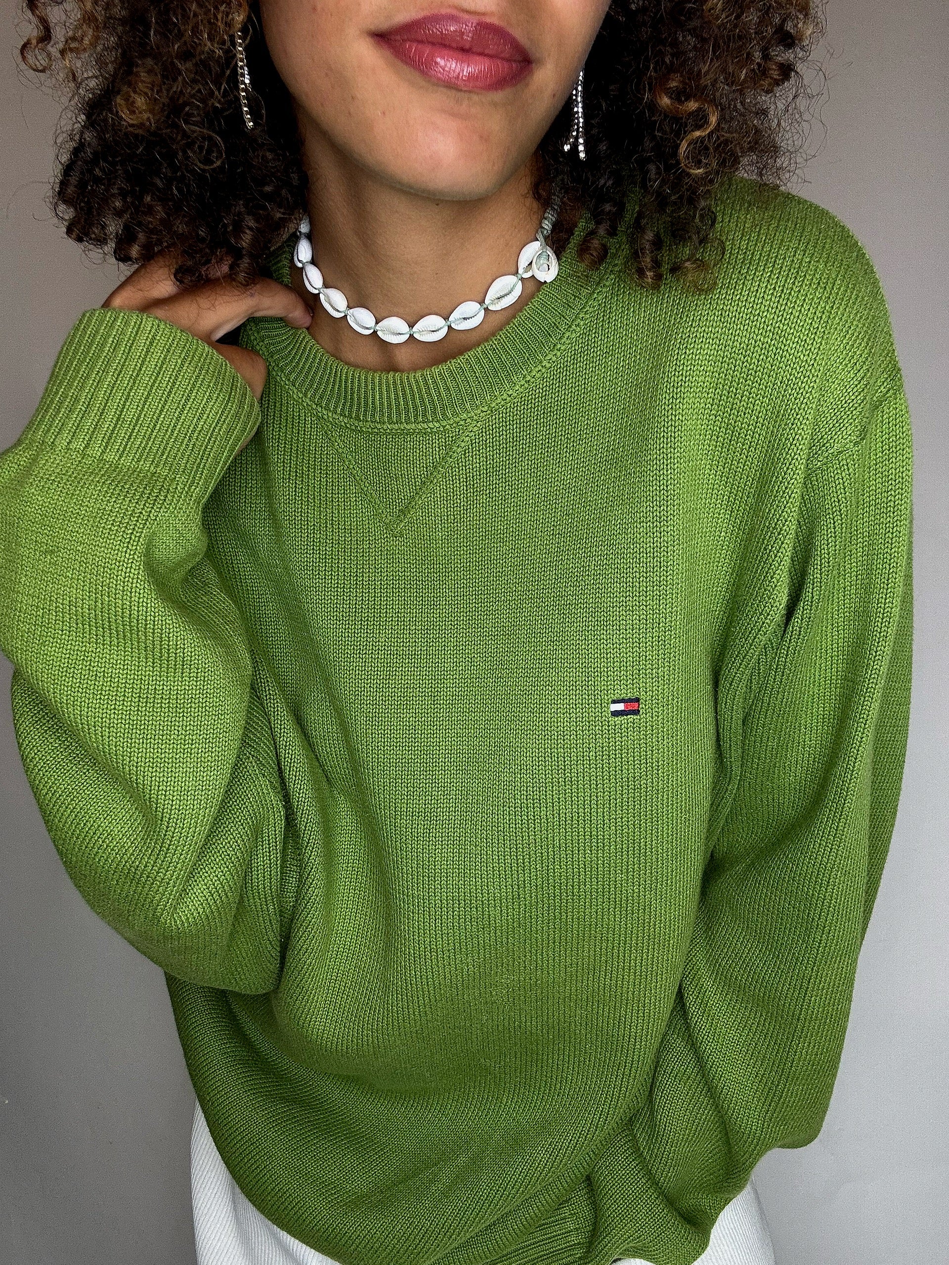 Pull col rond TOMMY HILFIGER L vintage