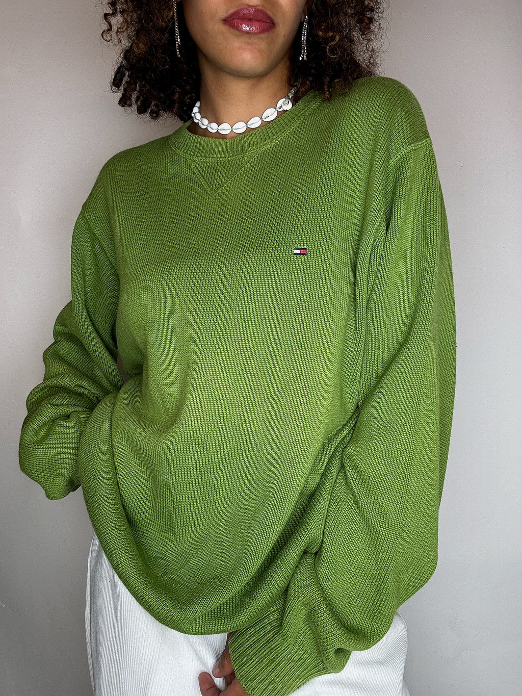 Pull col rond TOMMY HILFIGER L vintage