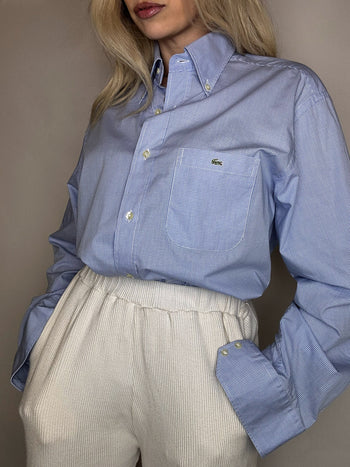 Vintage Navy and White Striped Shirt L/XL 