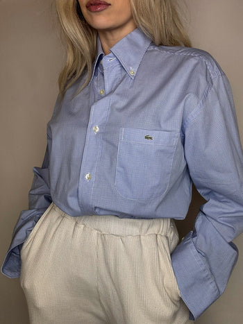 Vintage Navy and White Striped Shirt L/XL 