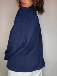 Pull col cheminée marine  3XL vintage