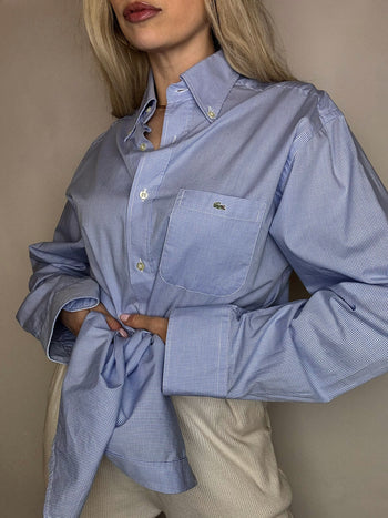 Vintage Navy and White Striped Shirt L/XL 