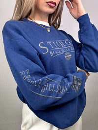 HARLEY DAVIDSON M vintage blue round neck sweatshirt