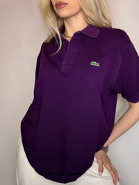Polo manches courtes violet LACOSTE L vintage
