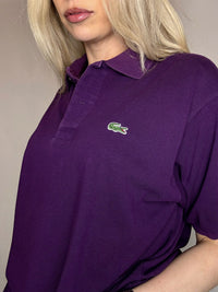 Polo manches courtes violet LACOSTE L vintage