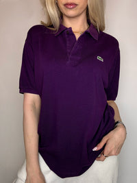 Polo manches courtes violet LACOSTE L vintage