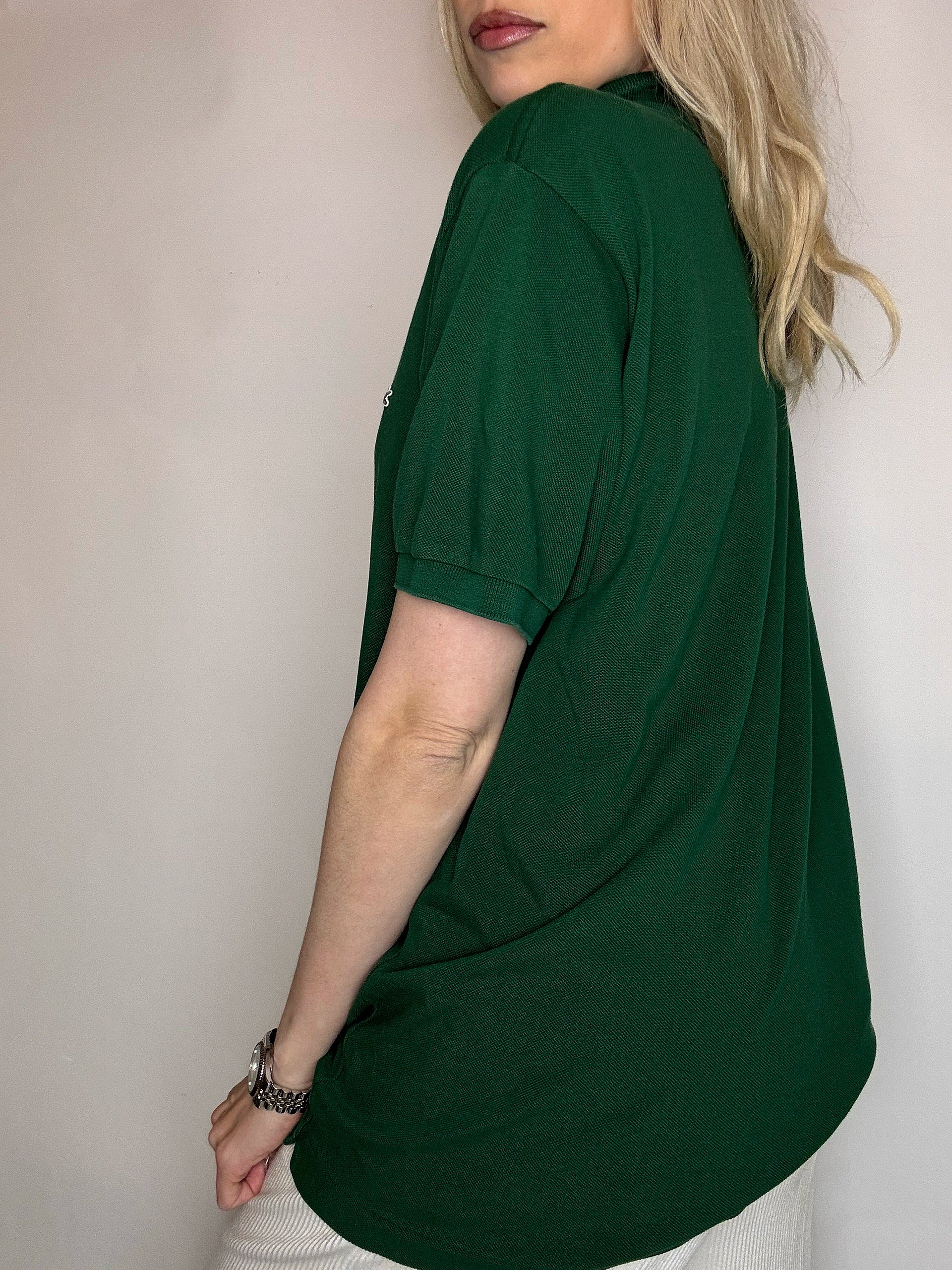 Polo manches courtes vert LACOSTE XL vintage