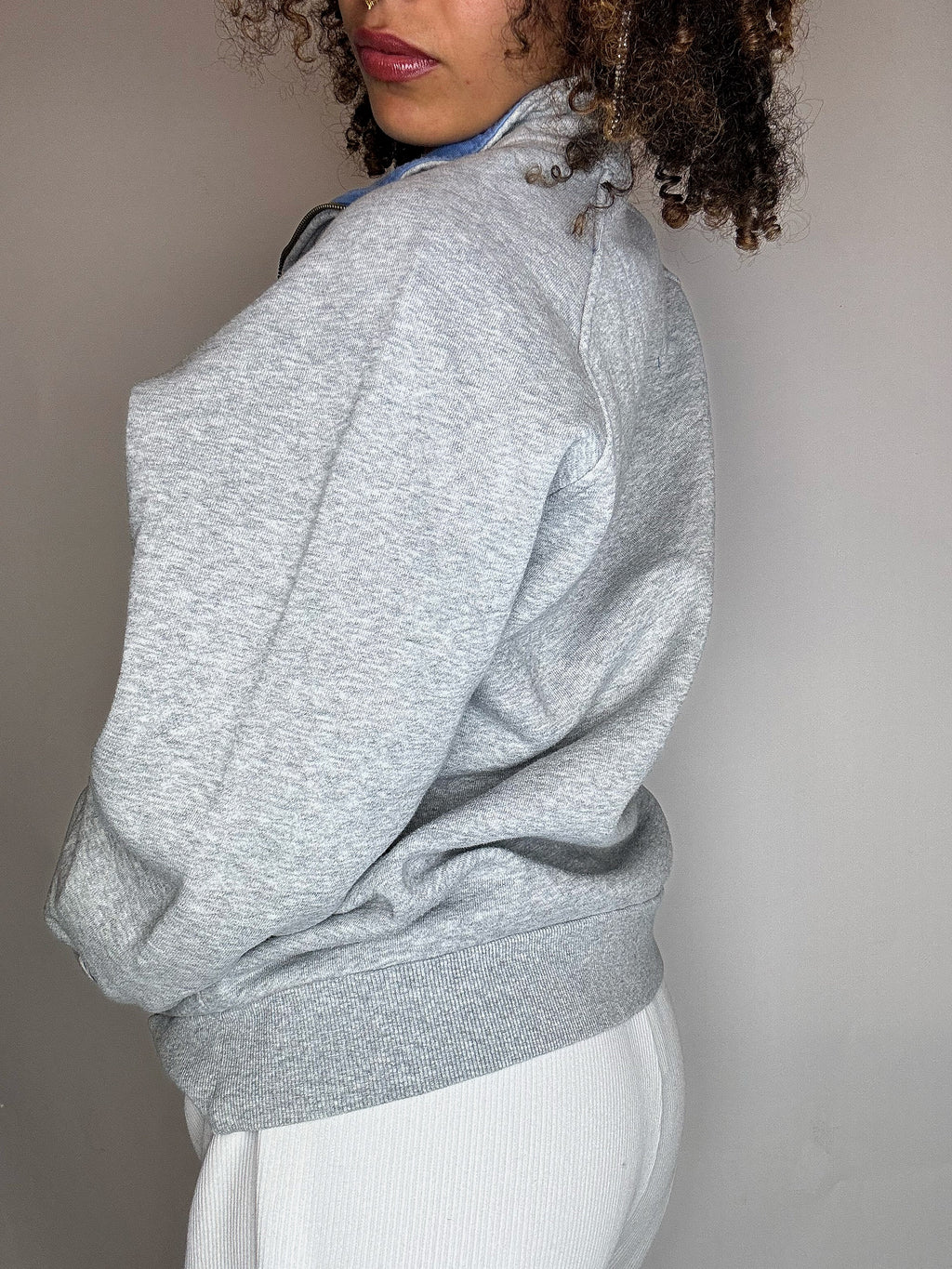 SERGIO TACCHINI S/M Vintage-Sweatshirt mit Stehkragen