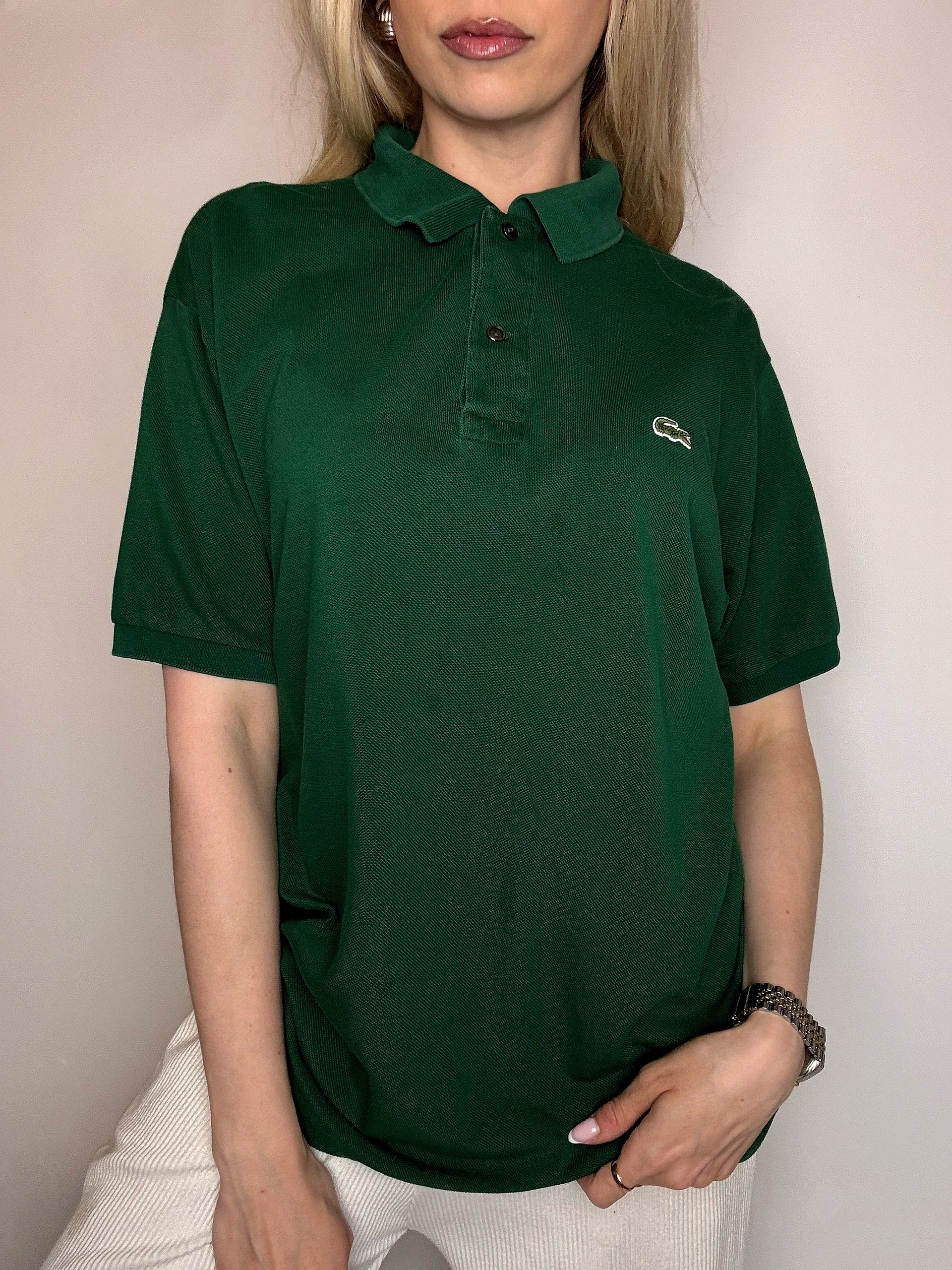 Polo manches courtes vert LACOSTE XL vintage