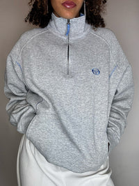 SERGIO TACCHINI S/M Vintage-Sweatshirt mit Stehkragen