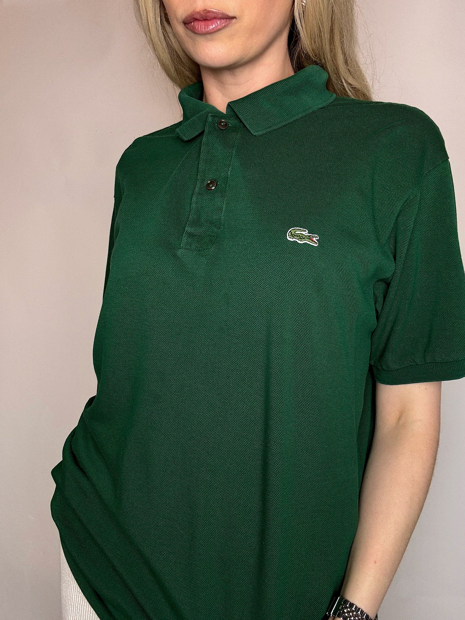 Polo manches courtes vert LACOSTE XL vintage