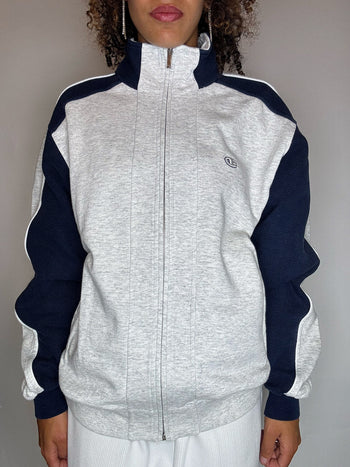 Veste de jogging grise et marineC CHAMPION M vintage