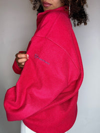 Polaire rose brodée SERGIO TACCHINI XL vintage