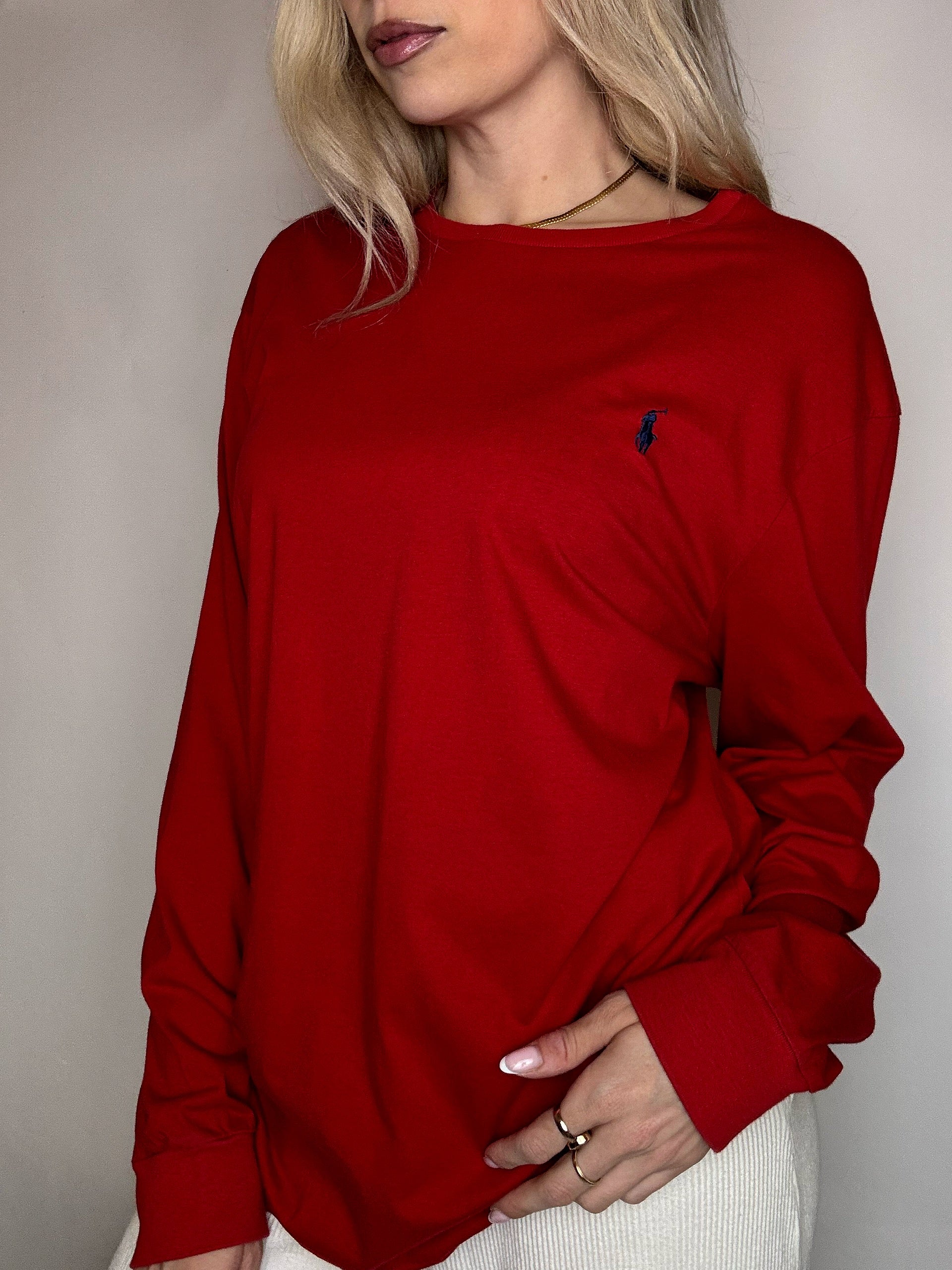 Tee shirt à manche longue rouge RALPH LAUREN XL