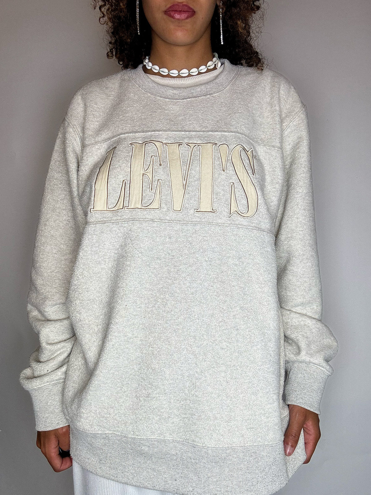Pull polaire greige LEVIS M vintage