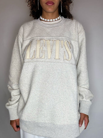Pull polaire greige LEVIS M vintage