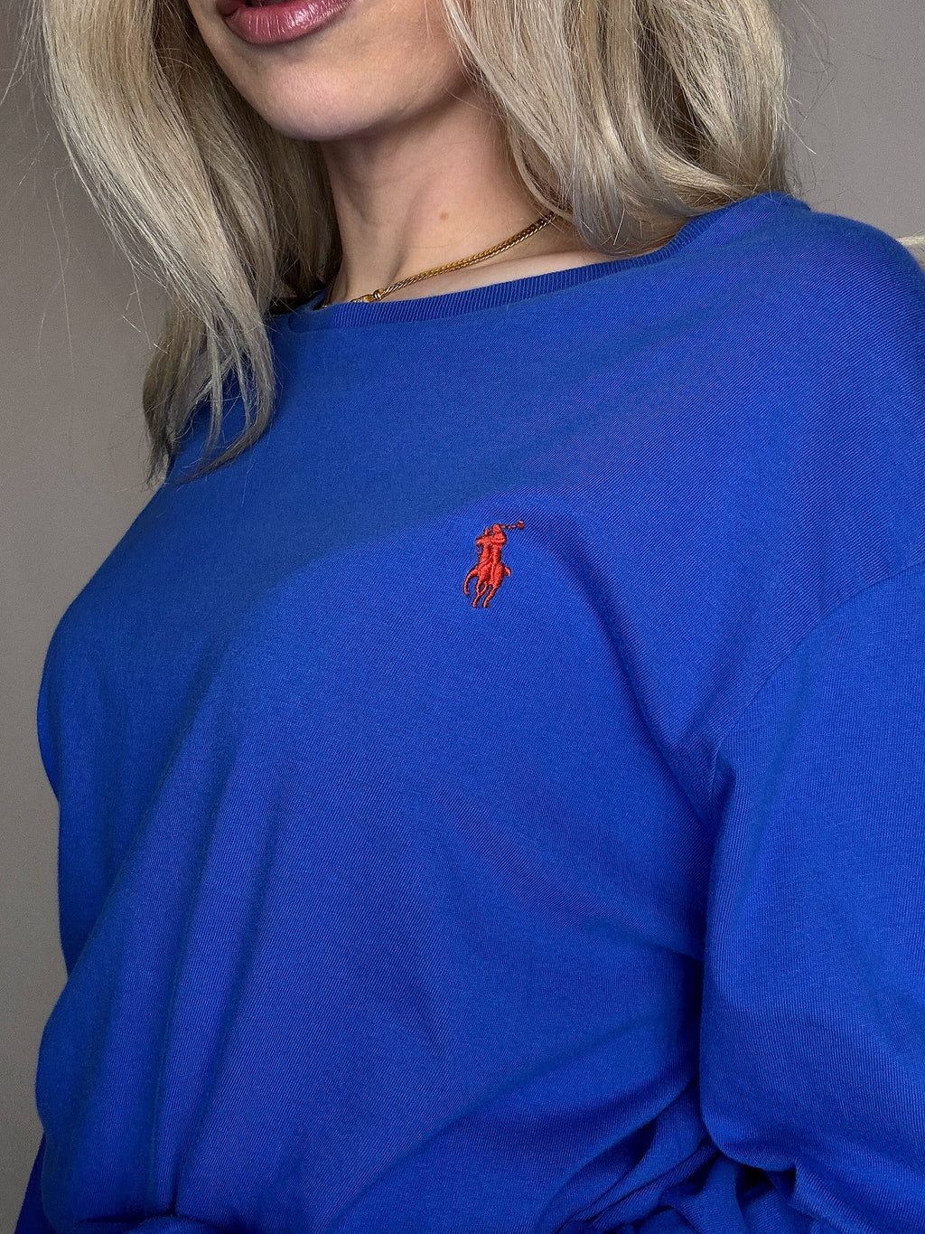 Tee shirt à manche longue bleu RALPH LAUREN XL