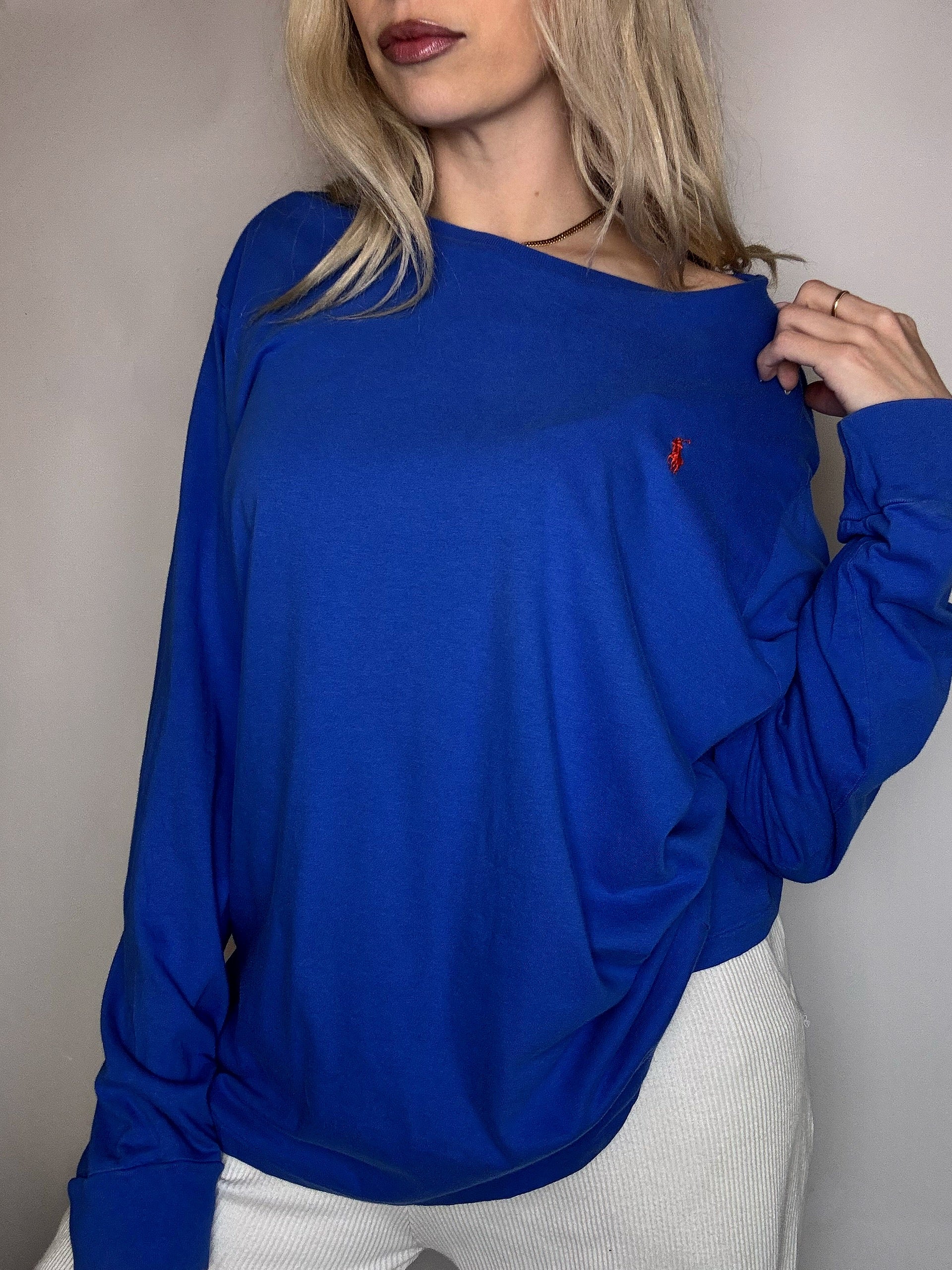 Tee shirt à manche longue bleu RALPH LAUREN XL