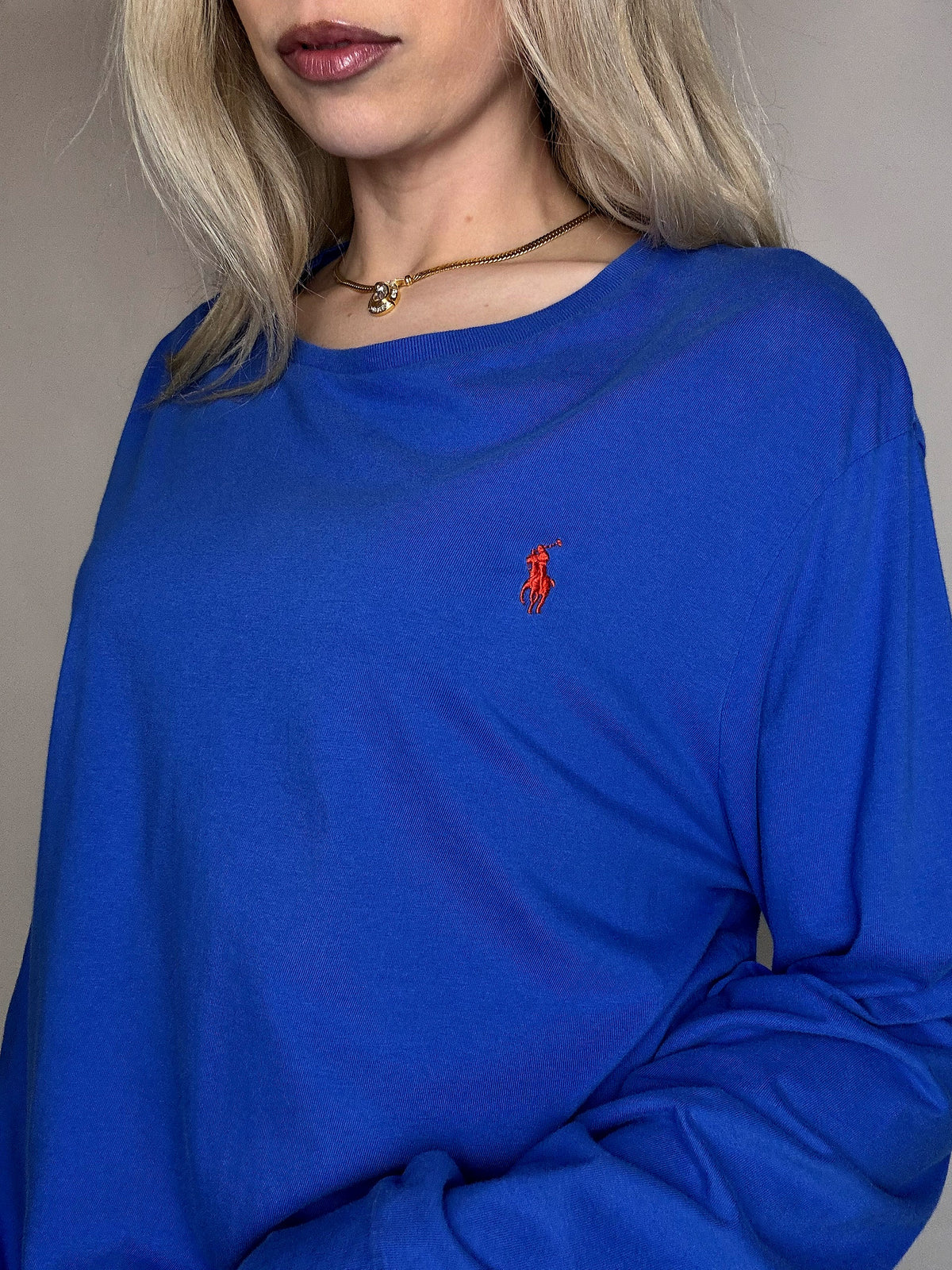Tee shirt à manche longue bleu RALPH LAUREN XL