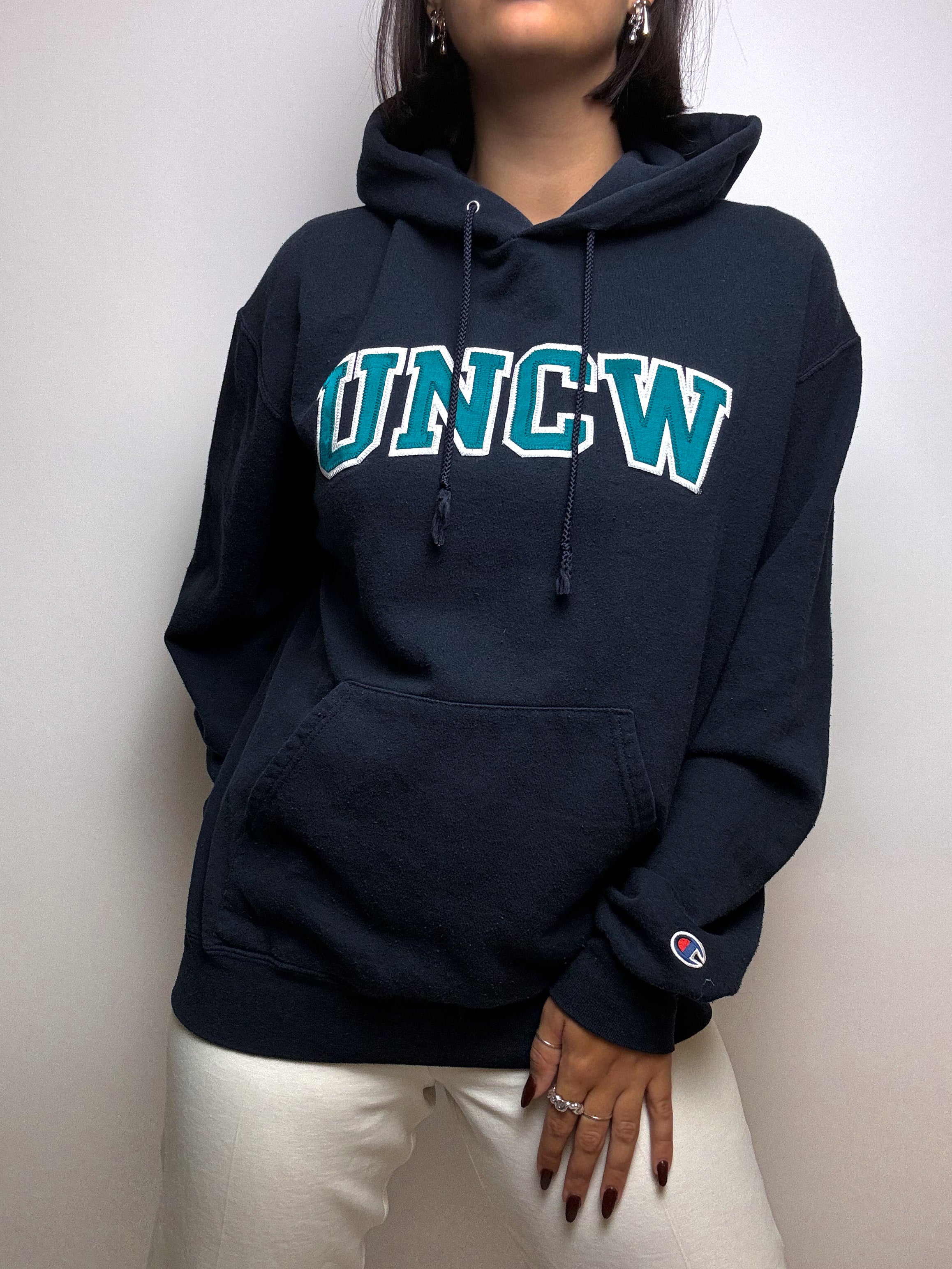 American vintage blue university sweater S/M 