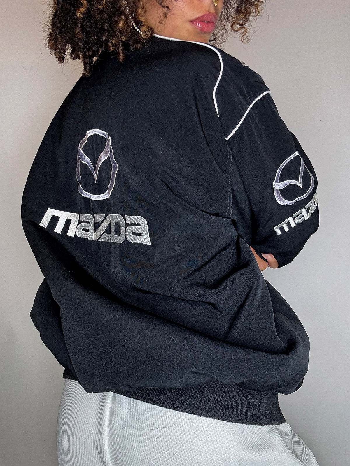 Black MAZDA M vintage jacket