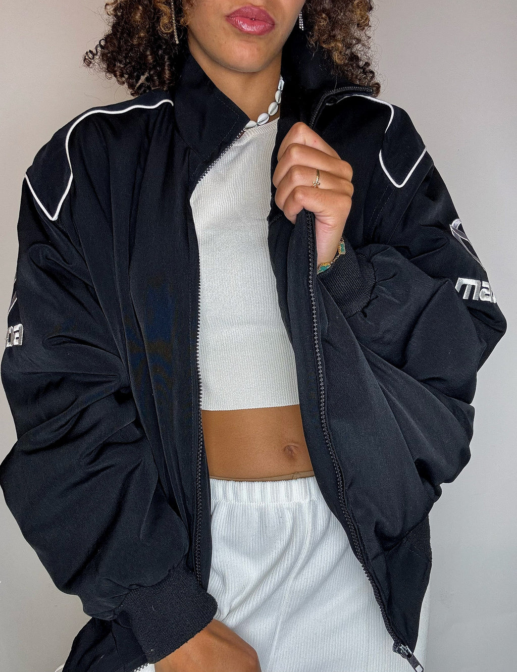 Black MAZDA M vintage jacket