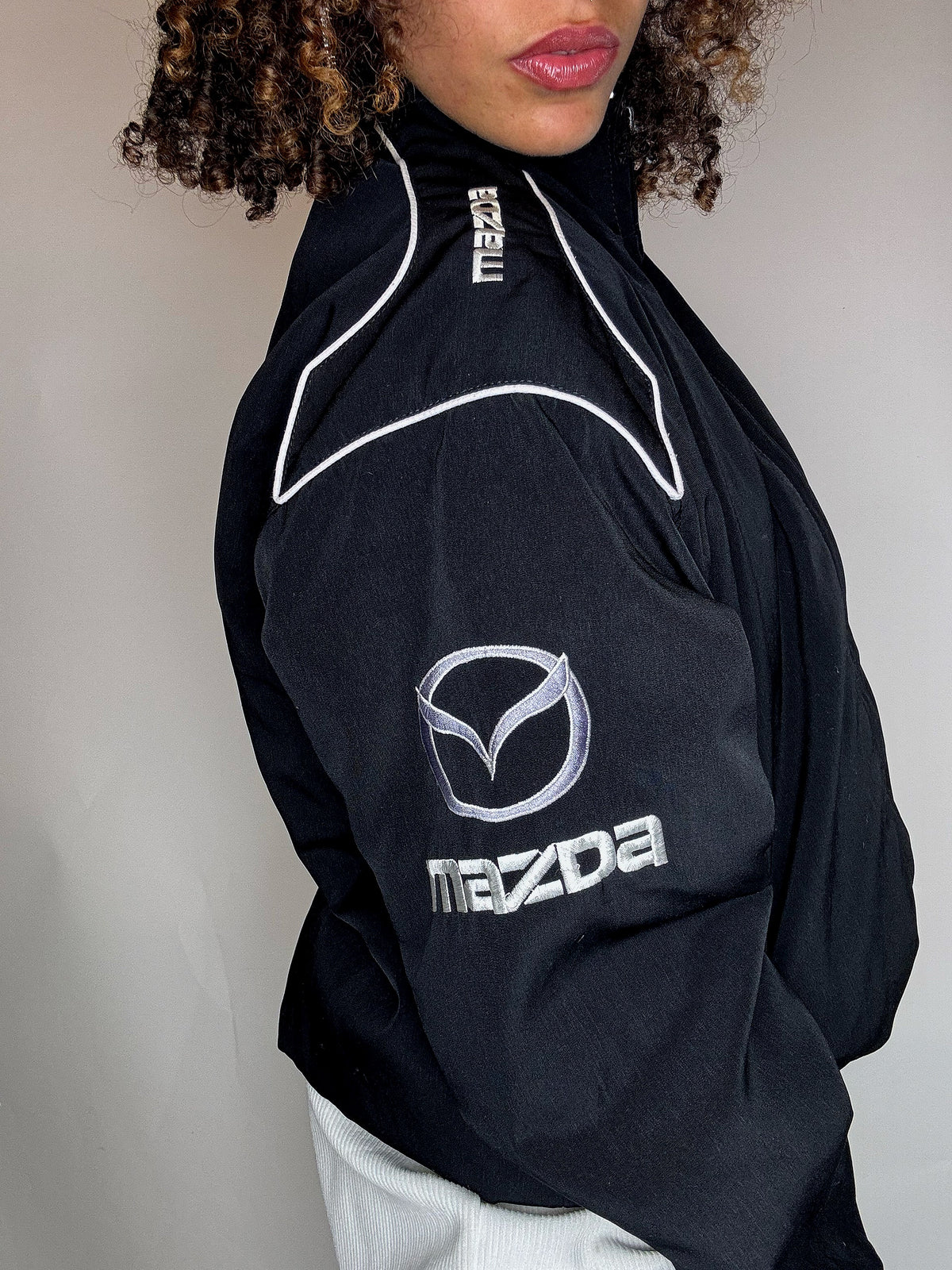 Black MAZDA M vintage jacket