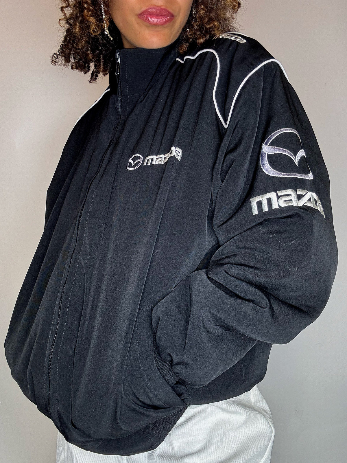 Black MAZDA M vintage jacket