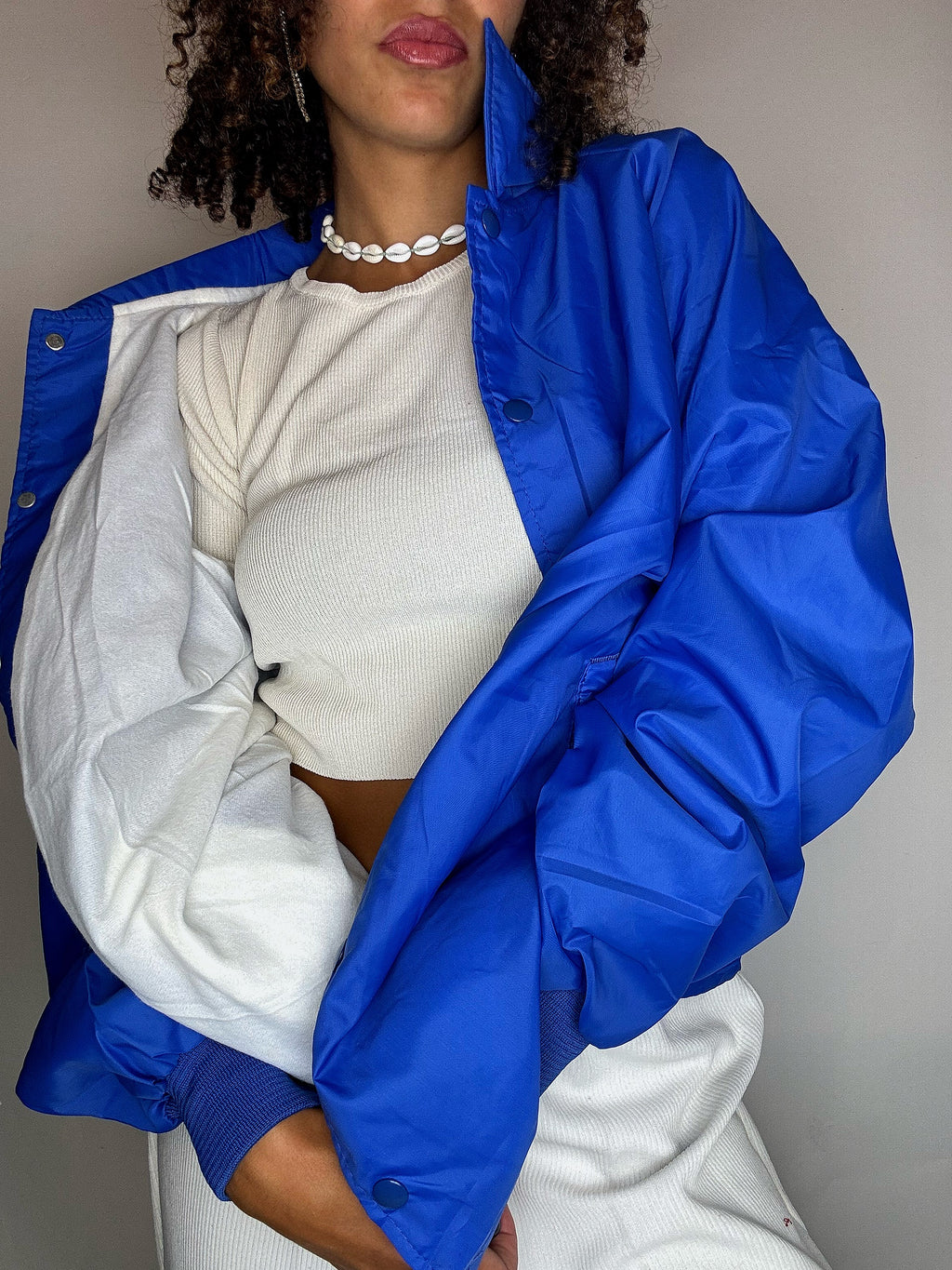 Vintage Blue Wintbreaker Large
