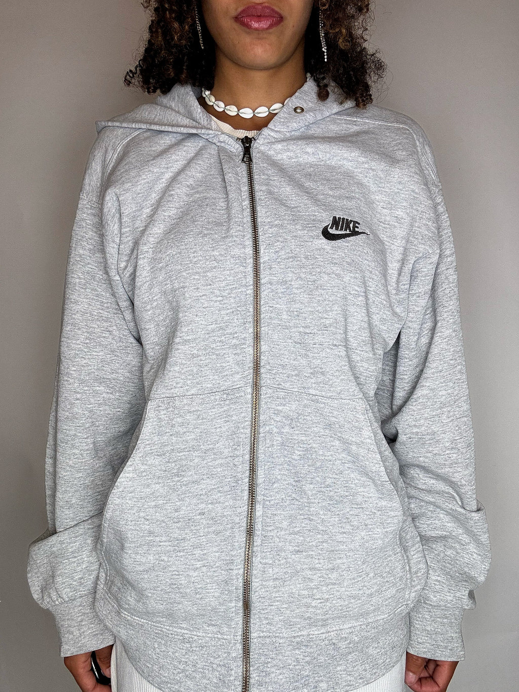 Vintage XL graue Nike Joggingjacke