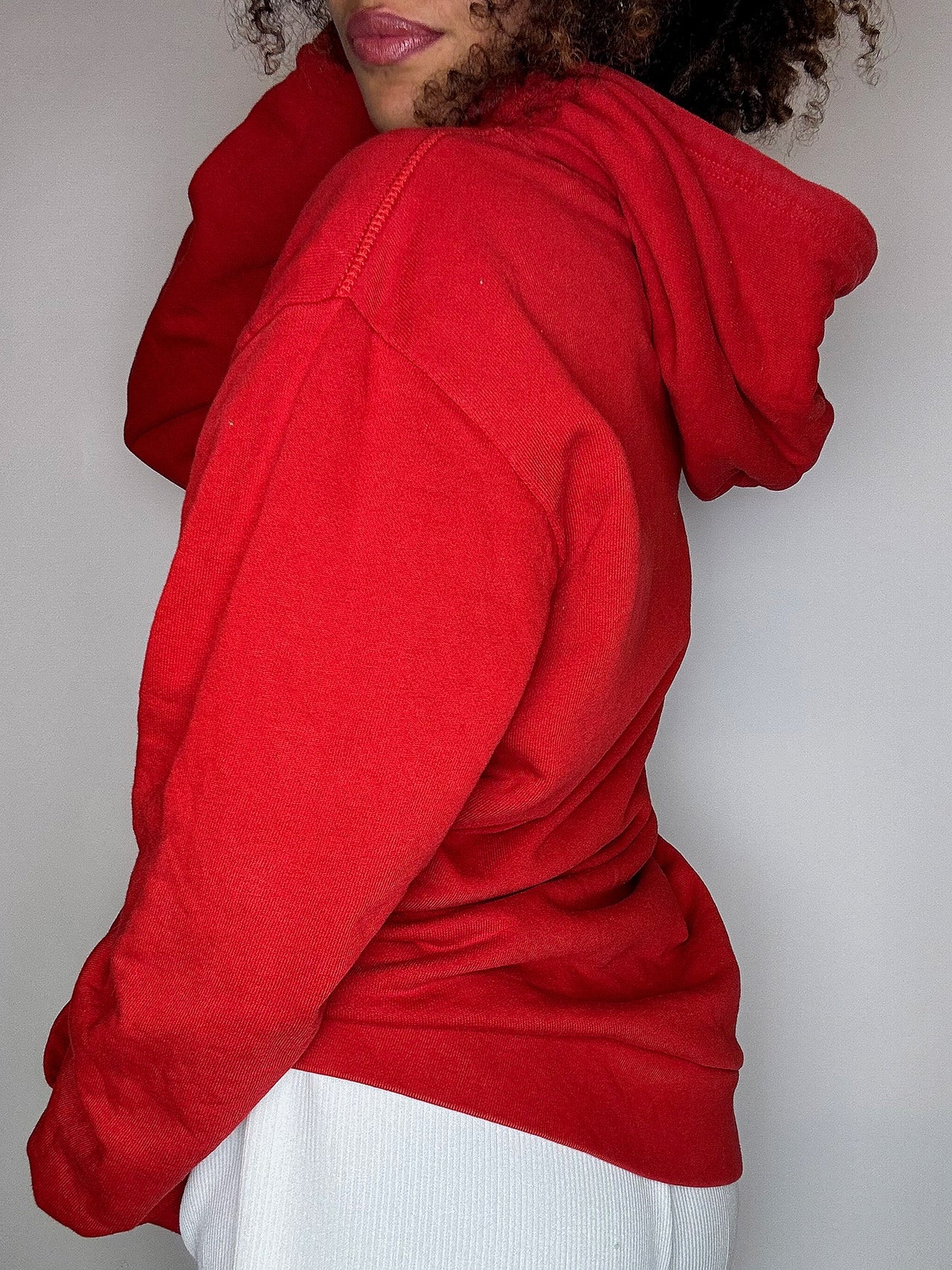 Sweat à capuche rouge ADIDAS L vintage