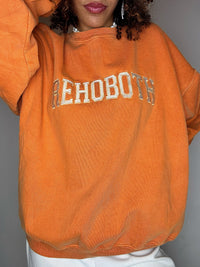 Vintage XL orangefarbenes Sweatshirt mit Rundhalsausschnitt