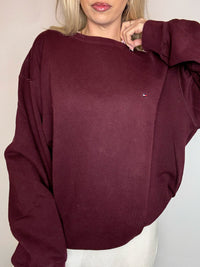 Sweat à col rond bordaux TOMMY HILFIGER L vintage