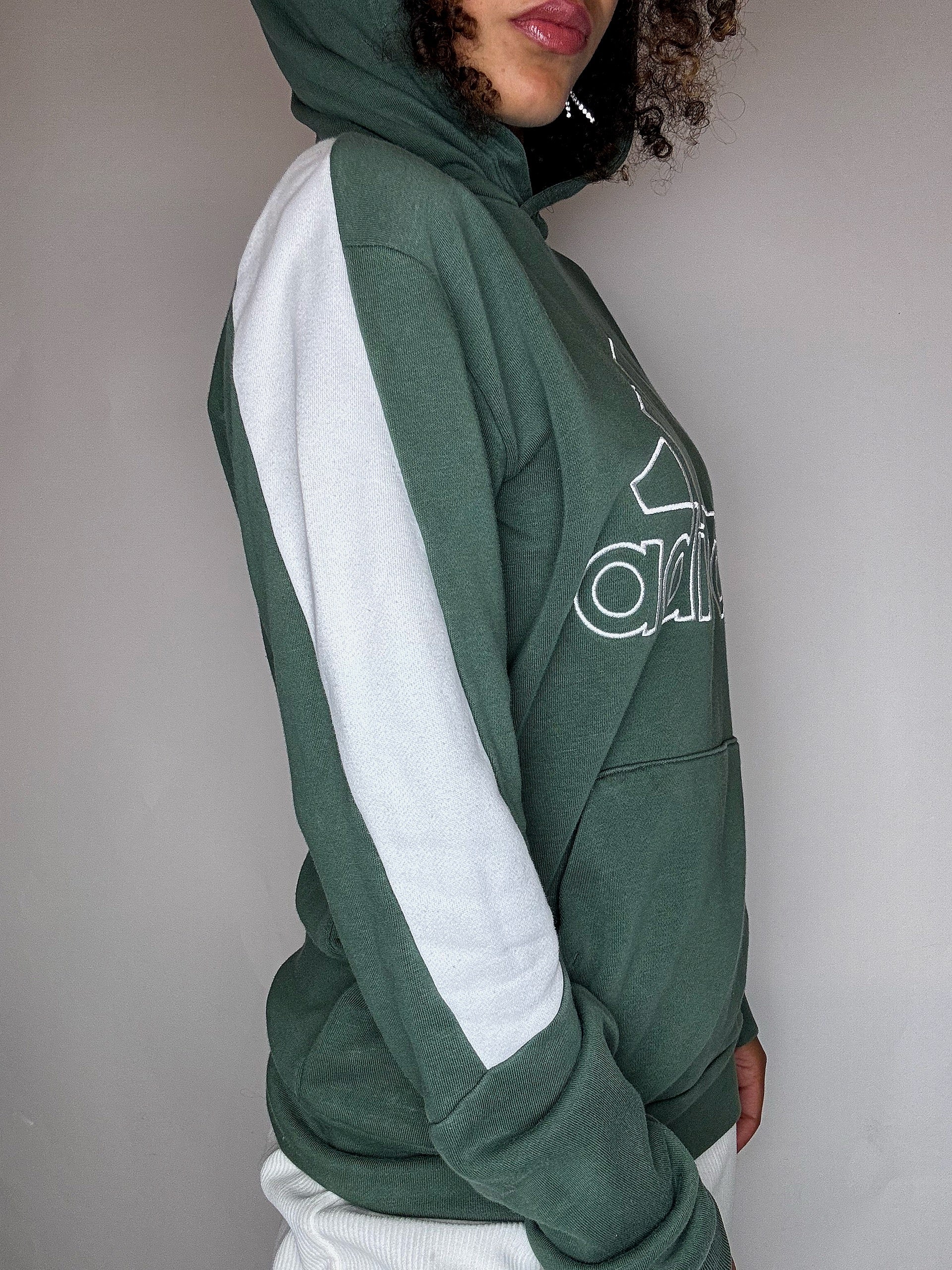 Vintage Adidas Khaki Hoodie, Größe S