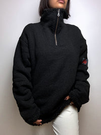 Vintage black fur lined fleece L/XL 
