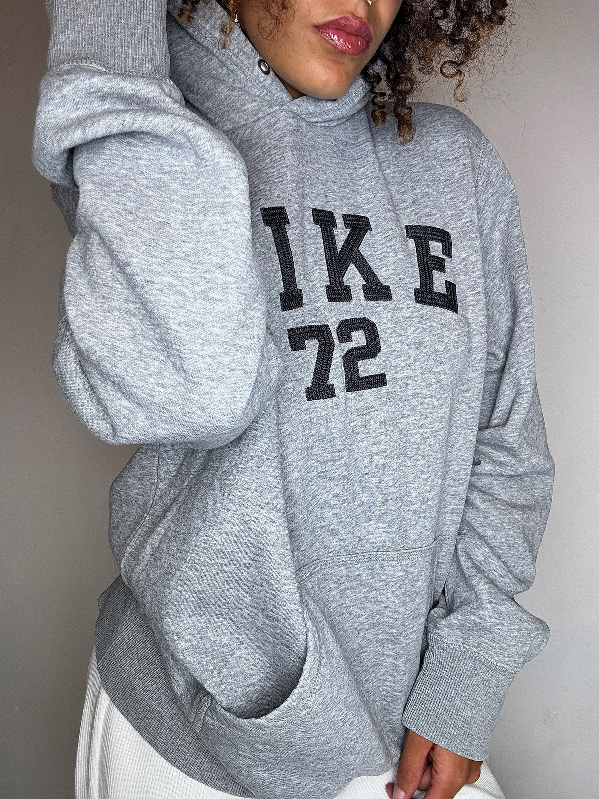 Sweat à capuche gris NIKE L vintage
