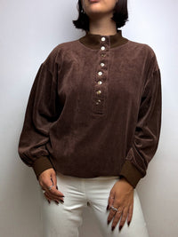 Vintage brown velvet sweater M 