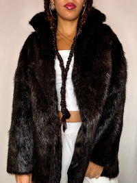 Vintage Brown Real Fur S/M