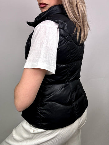 Gilet puffy noir brillant NIKE XS Vintage