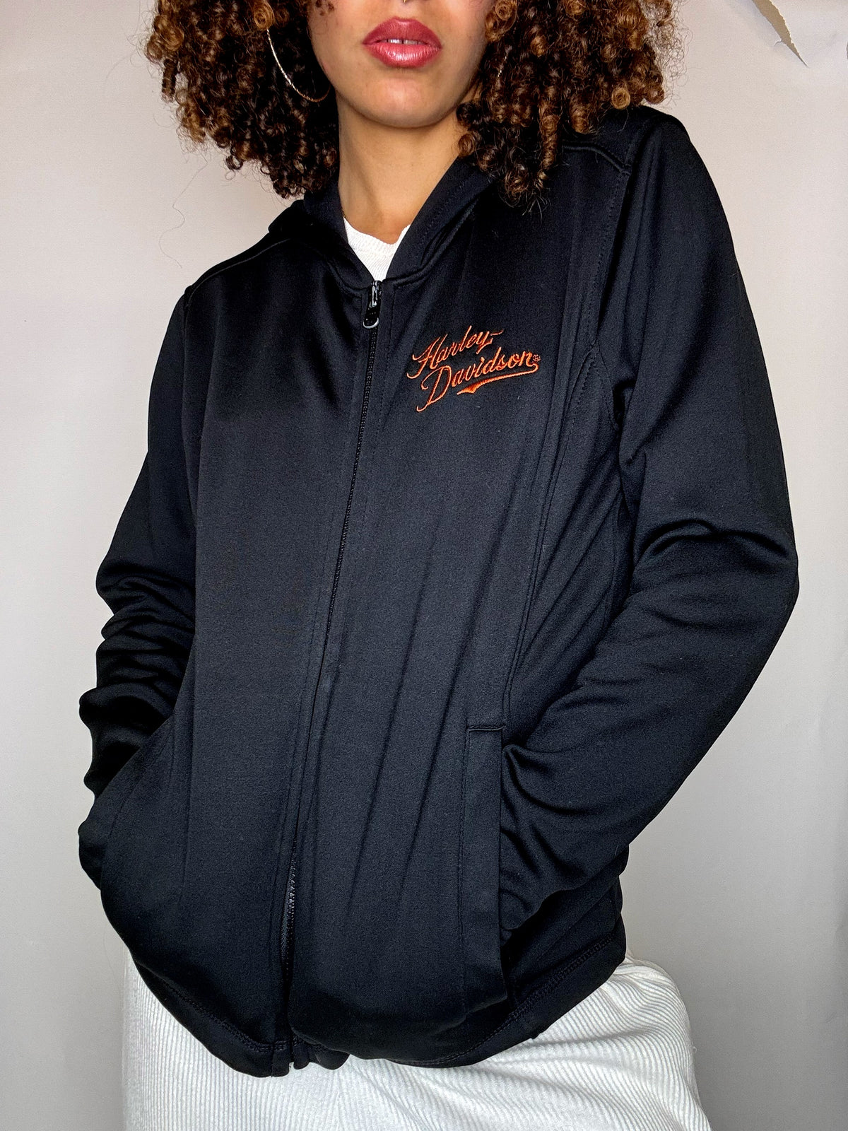 Schwarzer Harley-Davidson Vintage-Zip-Hoodie Gr. M