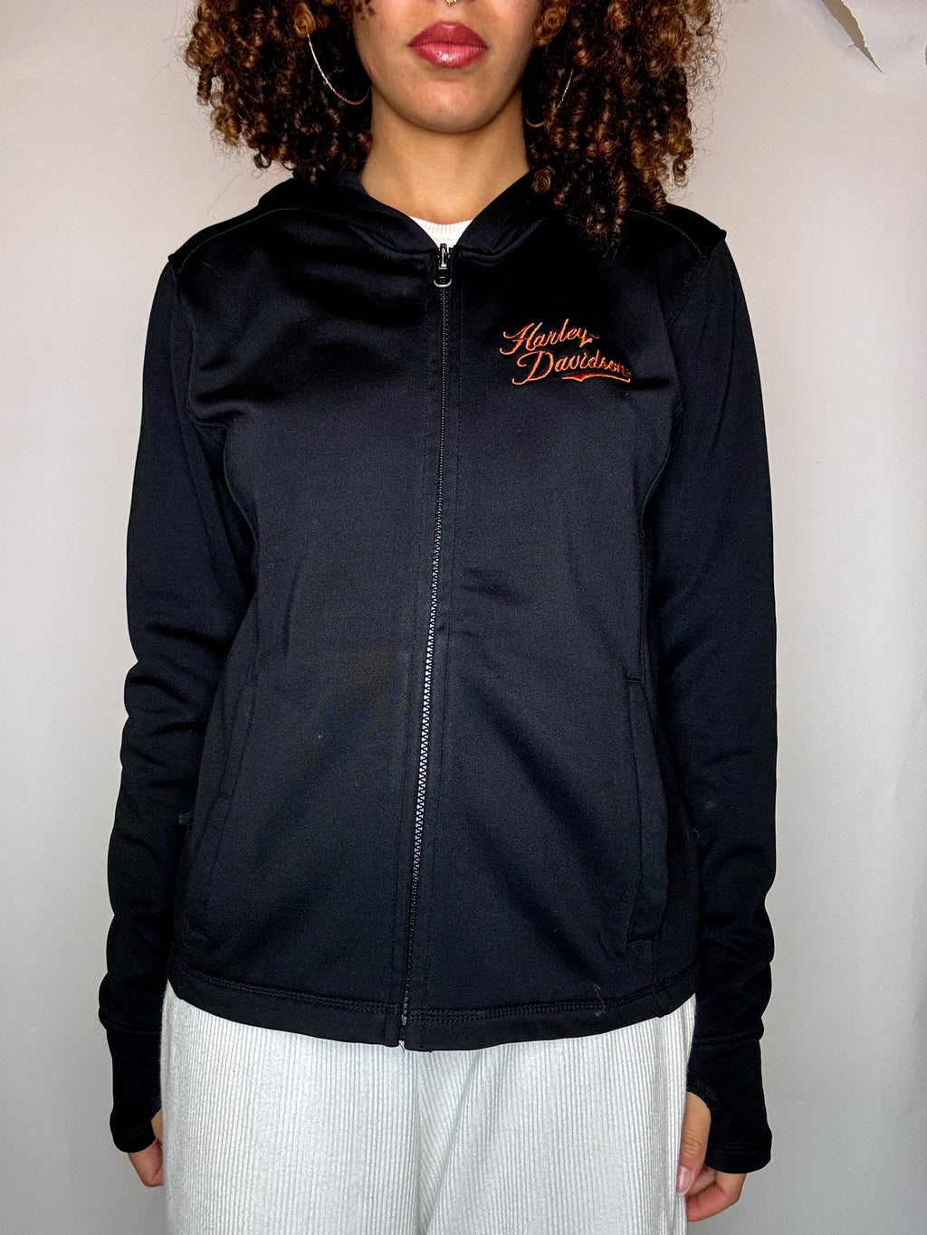 Schwarzer Harley-Davidson Vintage-Zip-Hoodie Gr. M