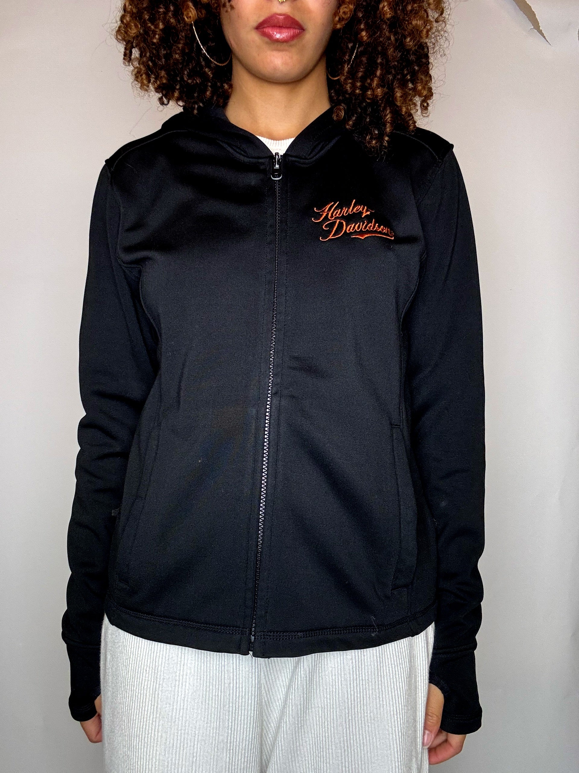 Schwarzer Harley-Davidson Vintage-Zip-Hoodie Gr. M